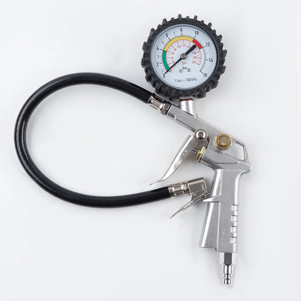 Professional Tire Pressure Gauge and Inflator Tool - 8