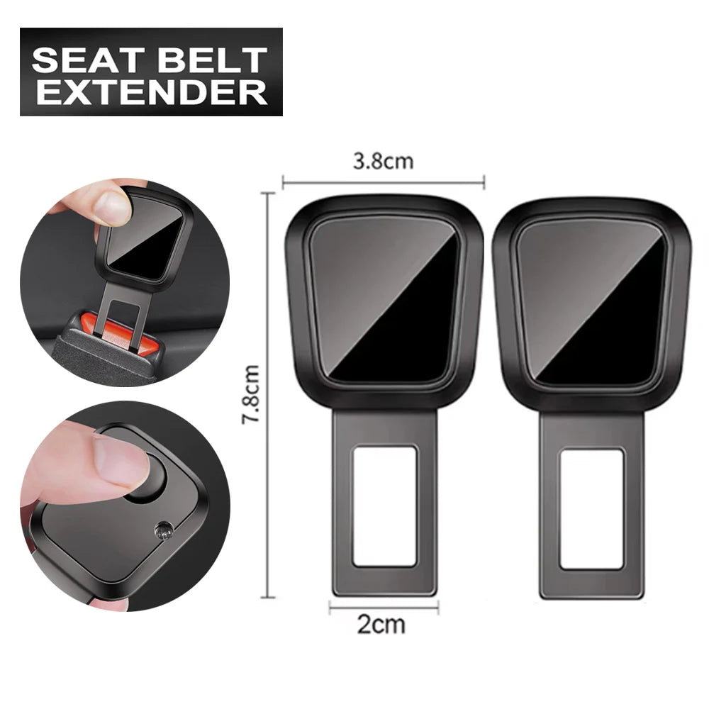 Car Seat Belt Buckle Extension Clip Metal Socket Plug Extender