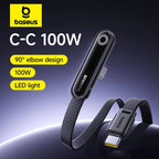 100W USB-C Right Angle Fast Charging Cable for Gaming