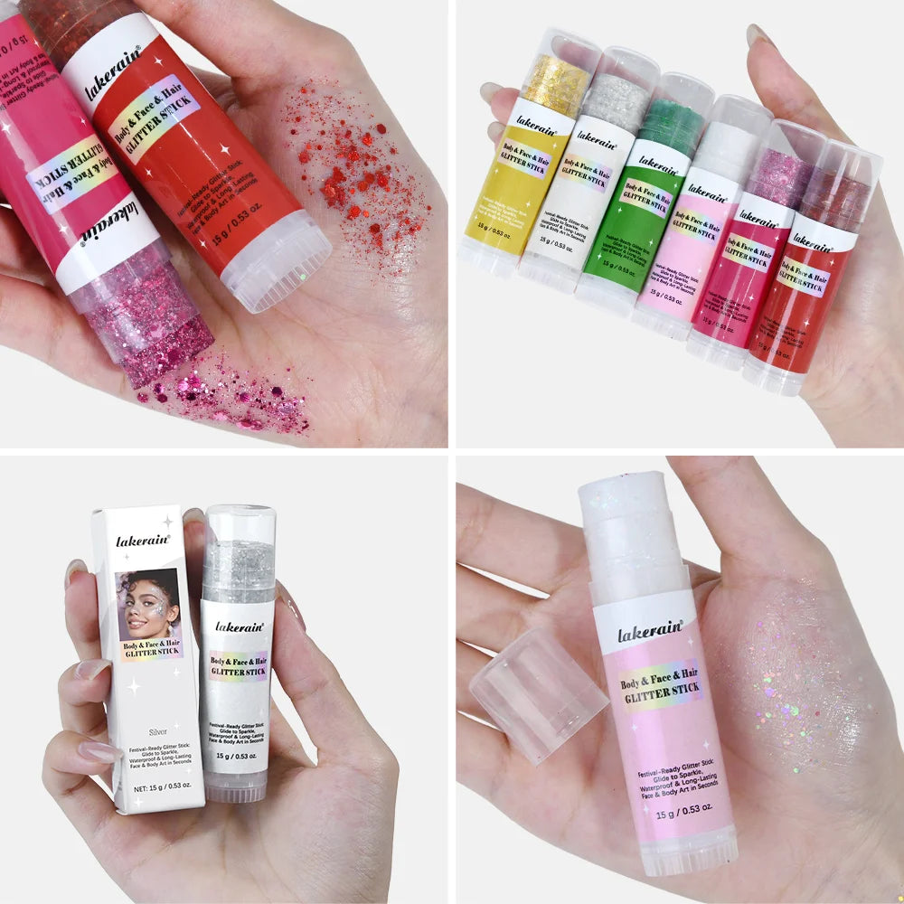 Glitter Highlighter Stick for Face Body and Hair