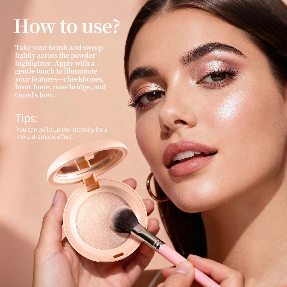 Silken Touch Baked Highlighter Powder for Radiant Glow - 14