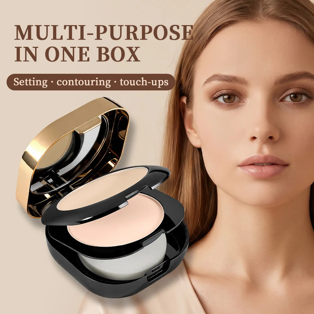 Double Layer Oil Control Pressed Powder for Matte Finish