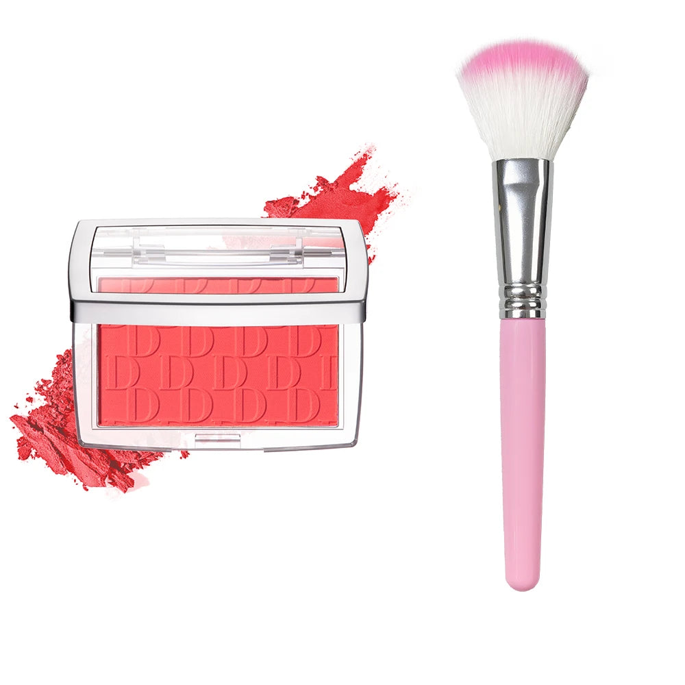 Matte Embossed Blush Palette with Professional Makeup Brush