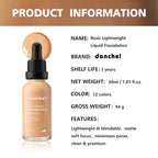 Lightweight Matte Liquid Foundation for Pore Minimizing