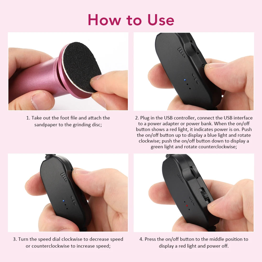 Electric Callus Remover for Pedicure and Smooth Heels