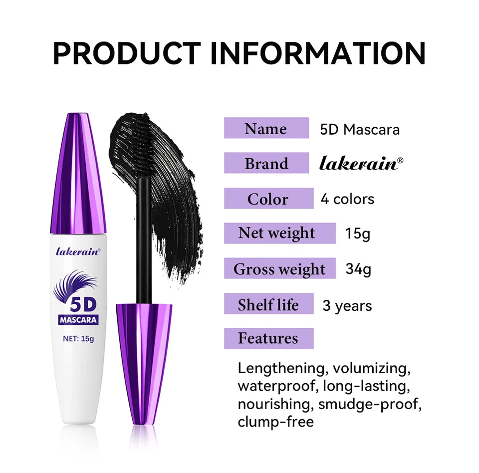 Waterproof 5D Lengthening and Volumizing Mascara - 16