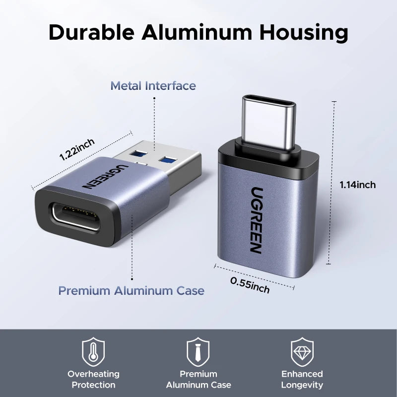 USB A Male to USB C Female OTG Adapter Converter - 4