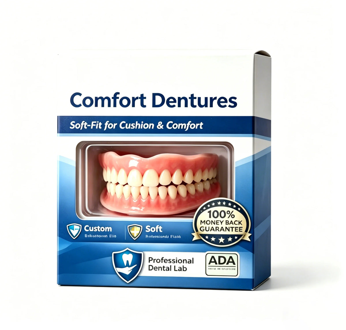 Flexible Silicone Denture Set for Natural Smile