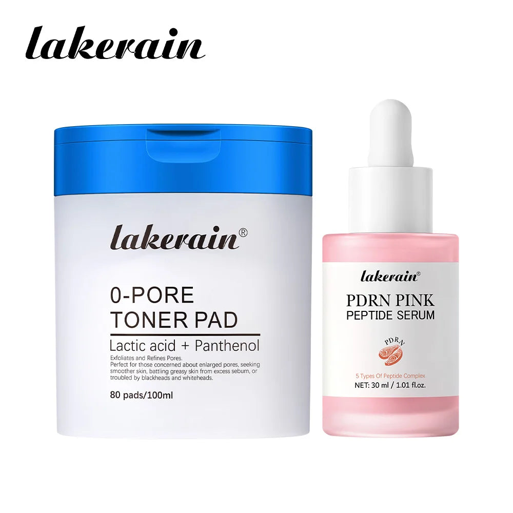 Hydrating Toner Pad and Peptide Facial Serum Skincare Set