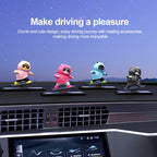 Skateboard Bear Car Dashboard Ornament with Slide Rail