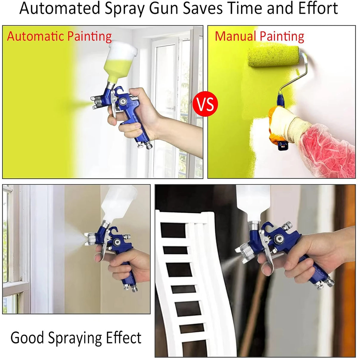 HVLP Gravity Feed Mini Air Spray Gun for Auto Touch-Up
