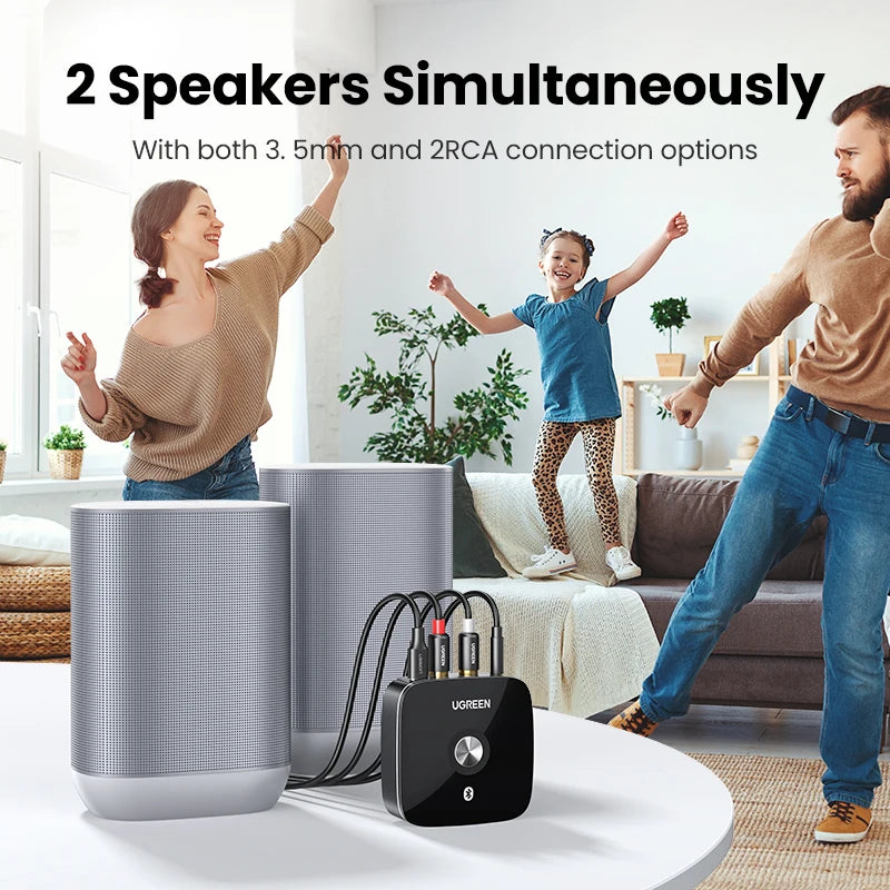 Bluetooth 5.1 RCA & 3.5mm Wireless Audio Receiver with aptX HD