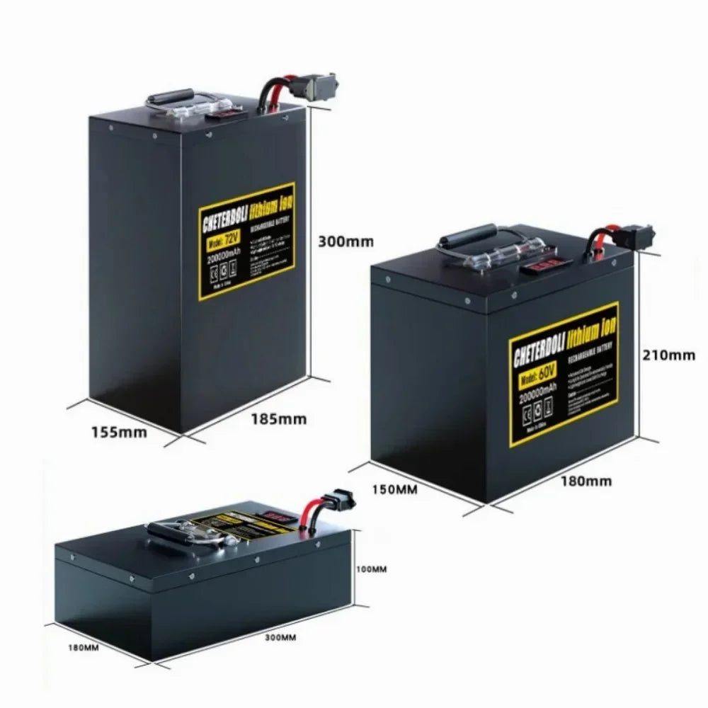 72V 50Ah Lithium-Ion Rechargeable Battery for E-Bikes and Scooters