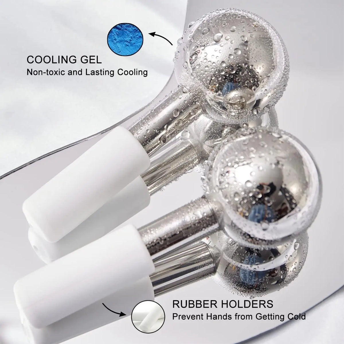 Stainless Steel Cooling Facial Globes for Puffiness and Skincare