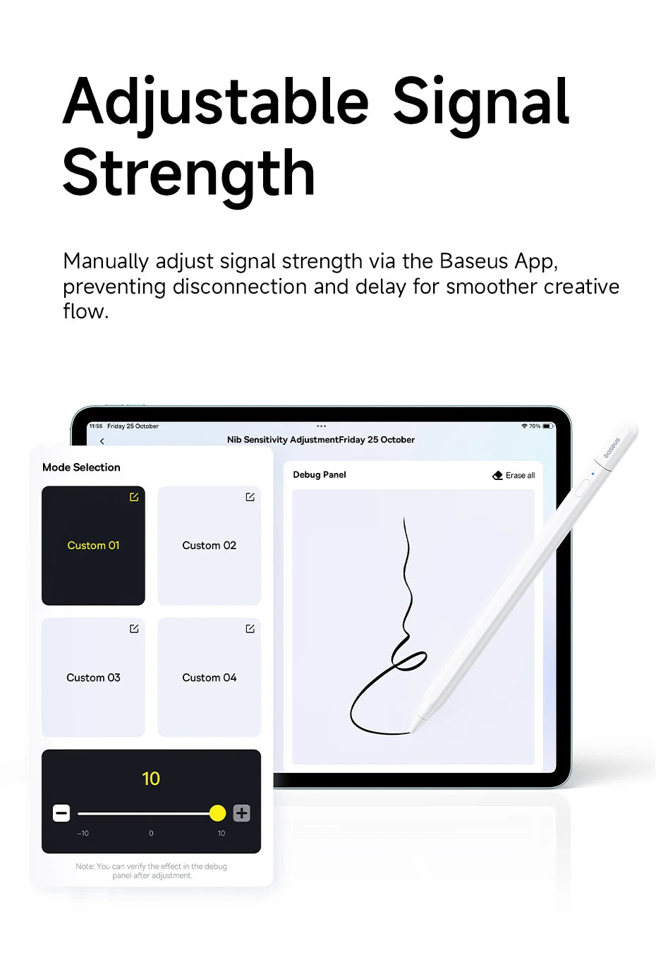 Bluetooth Stylus Pen for iPad with Palm Rejection and Tilt Sensitivity
