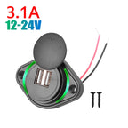 Dual Port USB PD and QC3.0 Power Socket for 12V 24V Vehicles