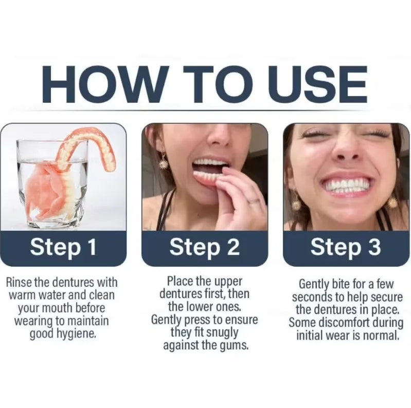 Temporary Silicone Denture Set for Natural Smile Restoration - 2