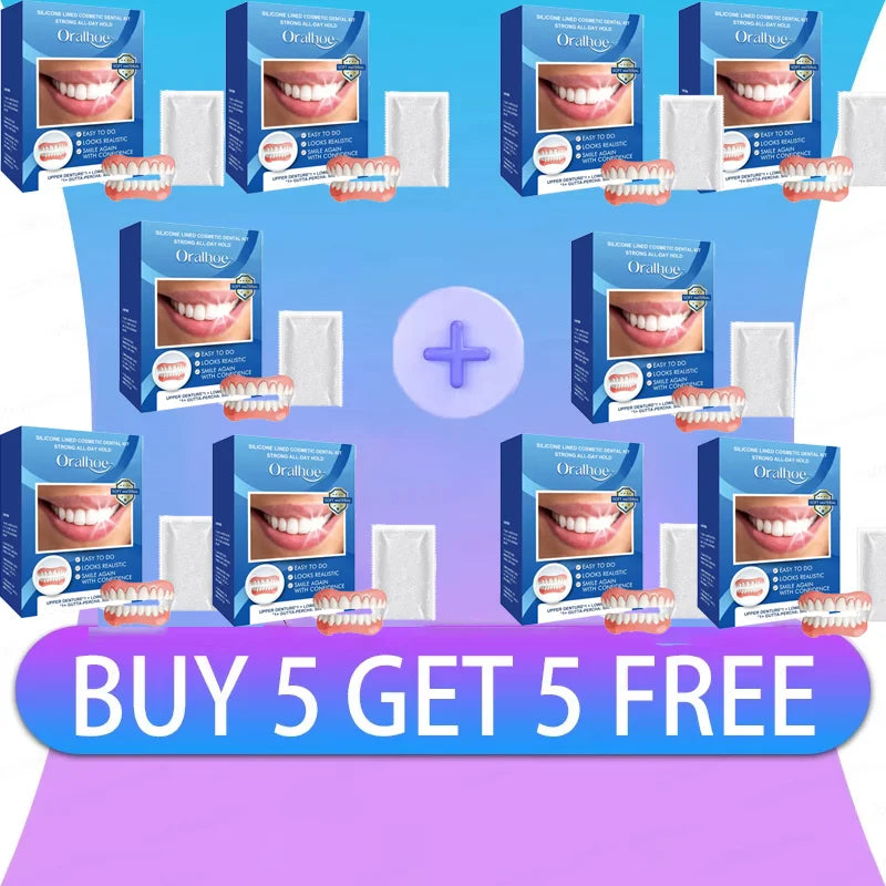 Silicone Full Set Dentures for Instant Comfort Smile - 10