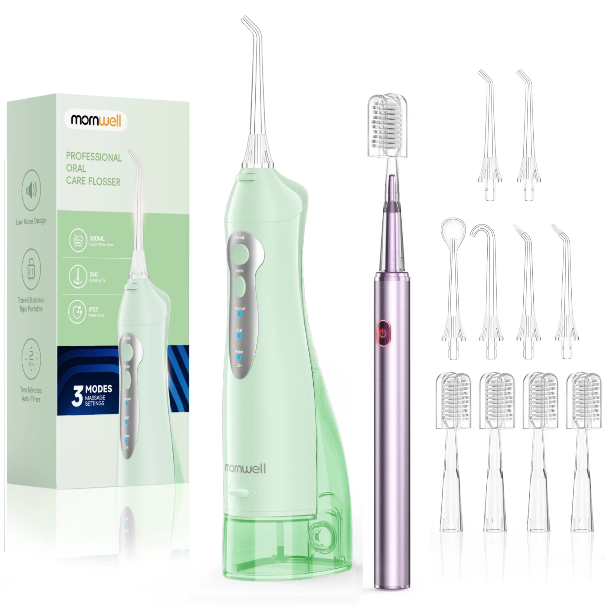 Portable Water Flosser and Electric Toothbrush Dental Care Set - 26