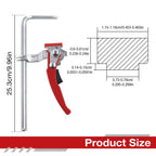 Quick-Release Ratchet Guide Rail Clamp for Woodworking