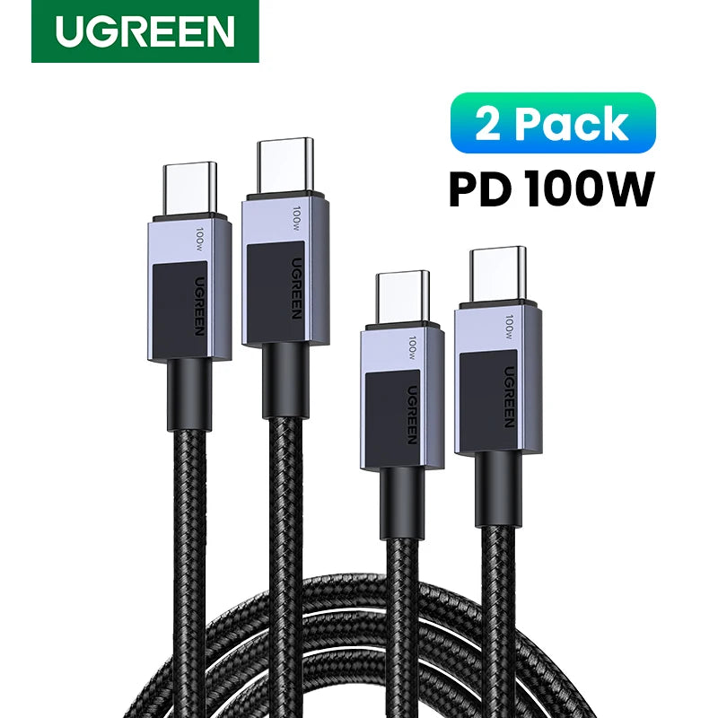 100W USB-C Fast Charging Cable for Laptops and Smartphones