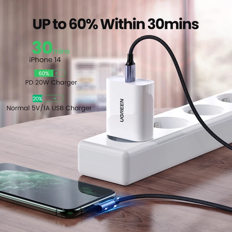 MFi Certified USB-C to Lightning 20W Fast Charging Cable