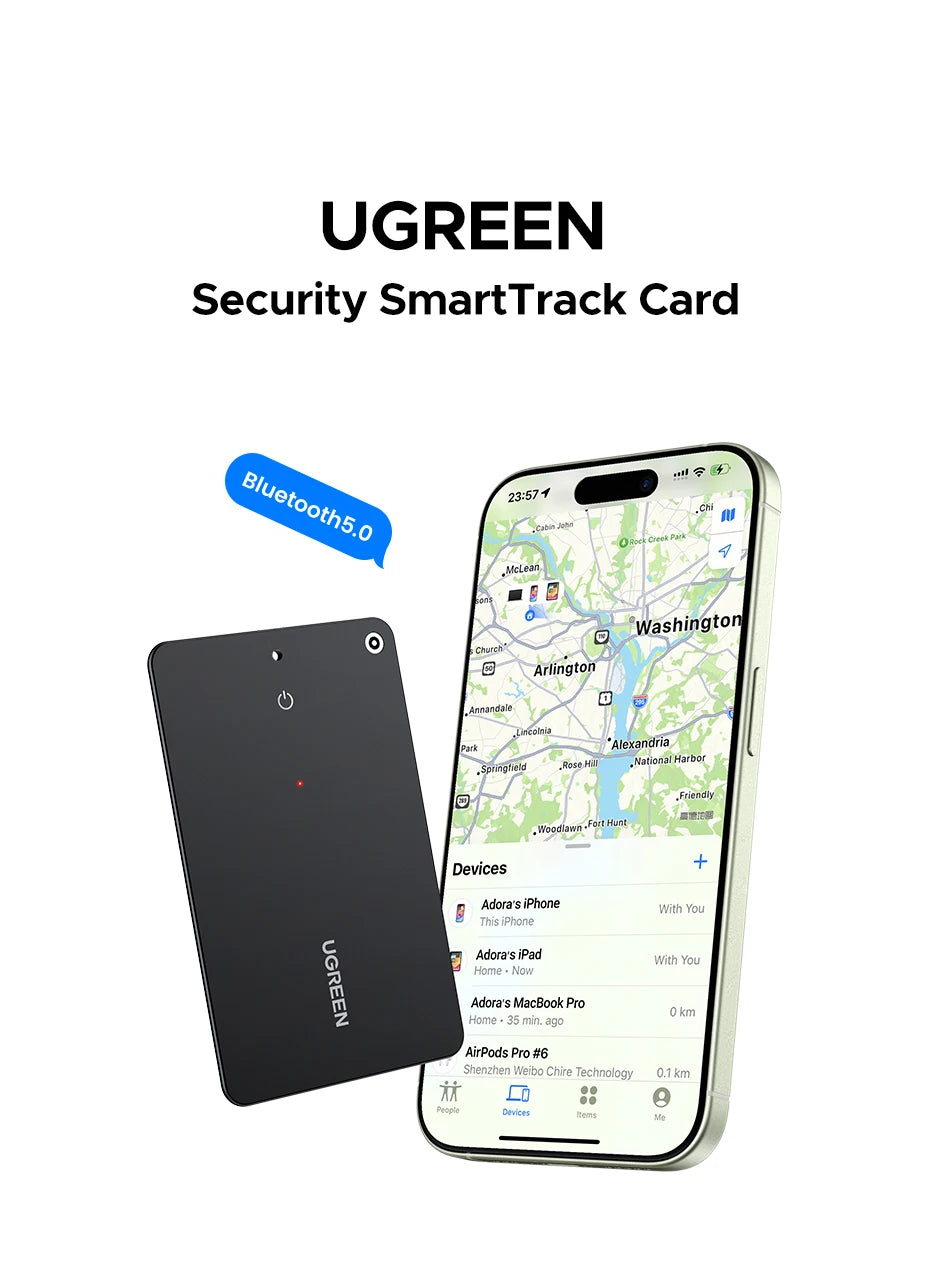 Smart Wallet Tracker Card for Apple Find My