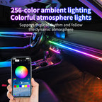 RGB LED Interior Car Ambient Light Strip Kit with App Control