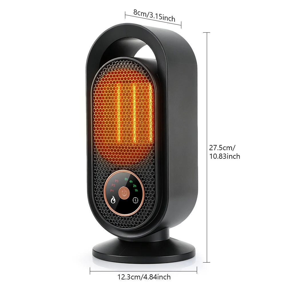 Portable PTC Ceramic Space Heater with Touch Control and Timer