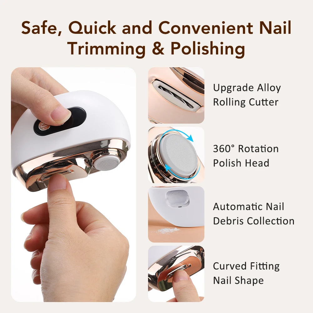 Electric Automatic Nail Clipper and Trimmer with LED Display