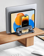 Triple-Slot Vertical Aluminum Laptop and Tablet Stand