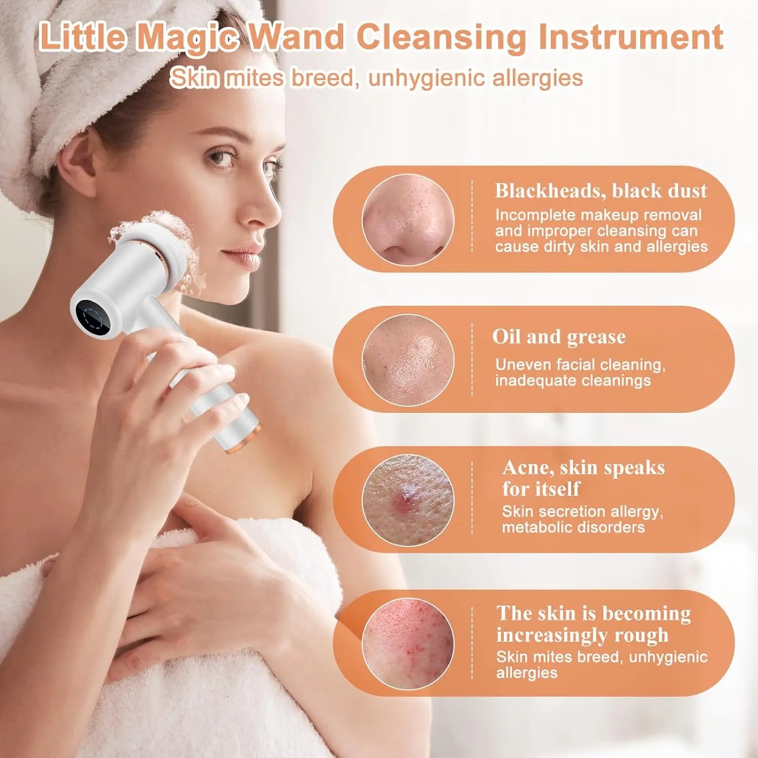 4-in-1 Electric Rotating Facial Cleansing Brush - 3