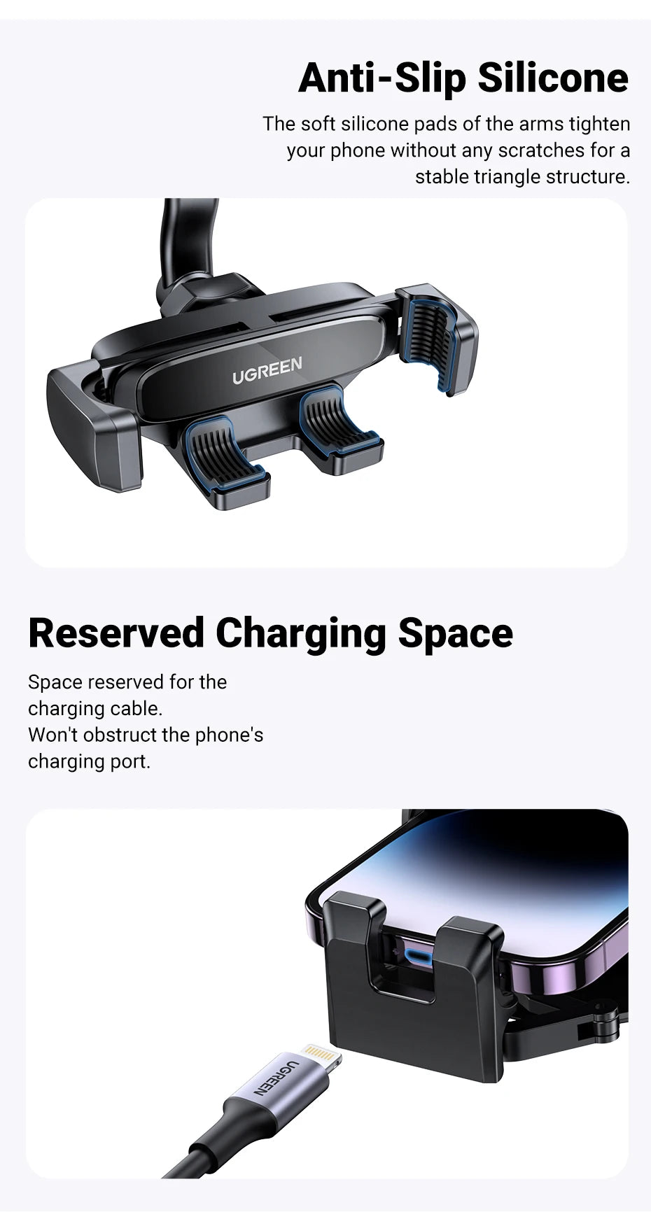 360° Rotating Gravity Car Phone Holder for Air Vents