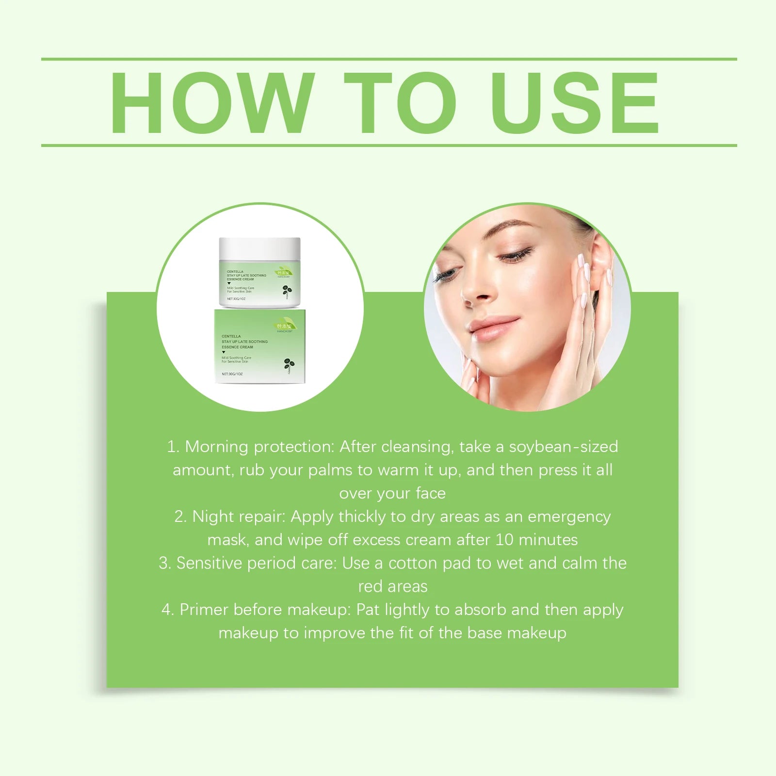 Centella Asiatica Soothing Facial Cream for Redness and Repair - 12