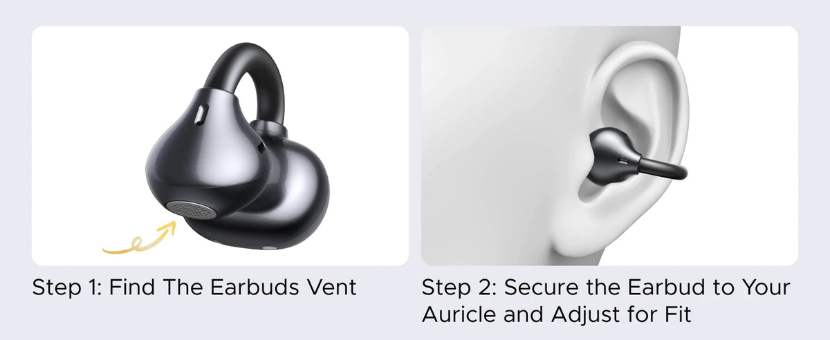 Open-Ear Bluetooth 6.0 Wireless Clip-On Earbuds