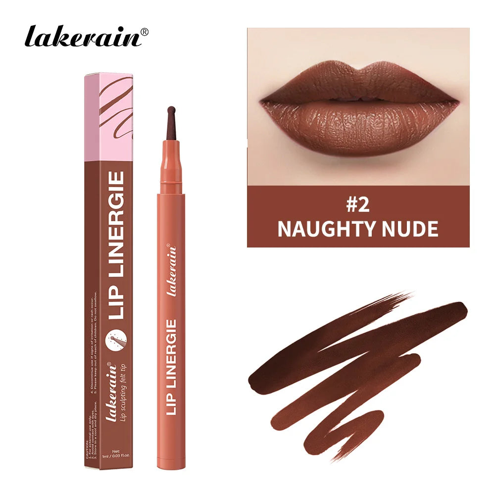 Waterproof Felt-Tip Lip Liner for Sculpting and Contouring