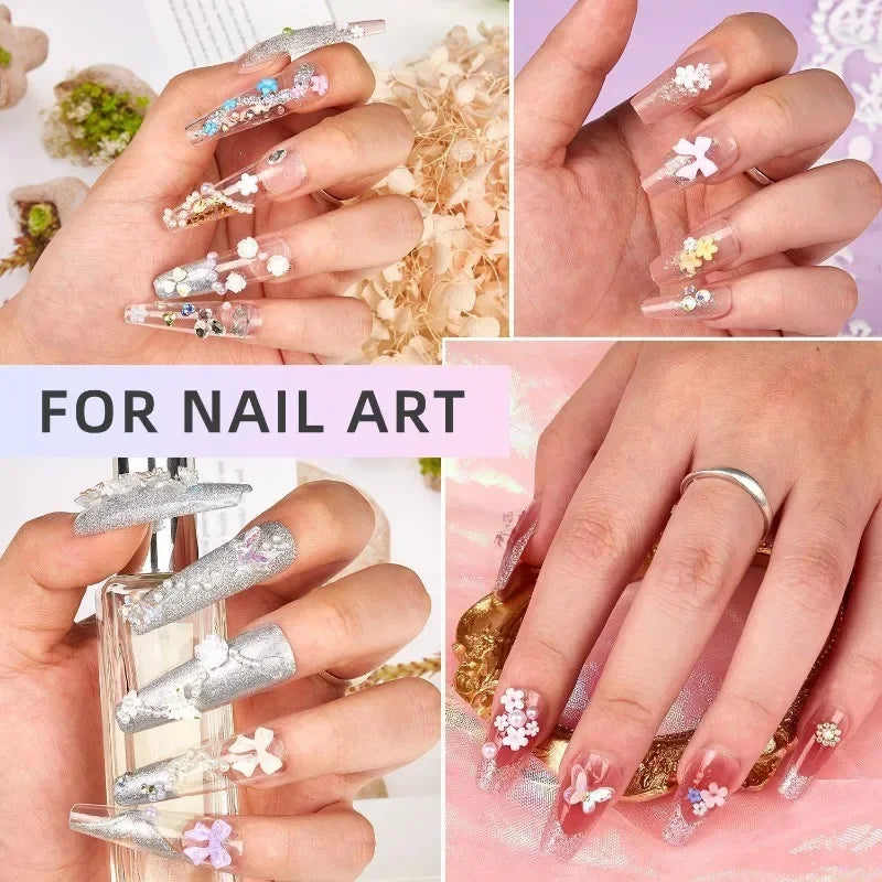 3D Mixed Bowknot and Flower Nail Art Decoration Set - 5