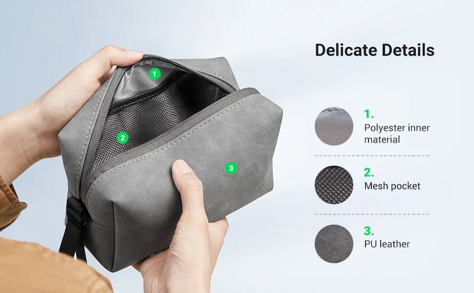Portable Tech Organizer Case for Digital Accessories and Cables - 8