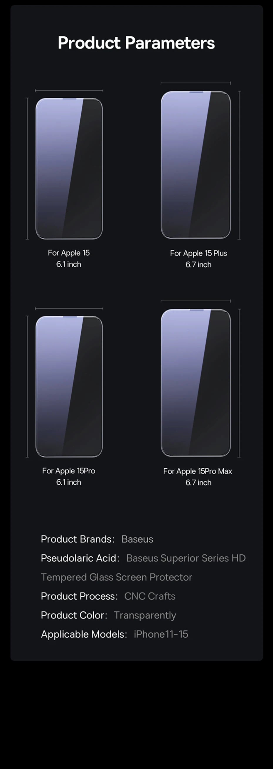 Tempered Glass Screen Protector with Easy-Installation Tool