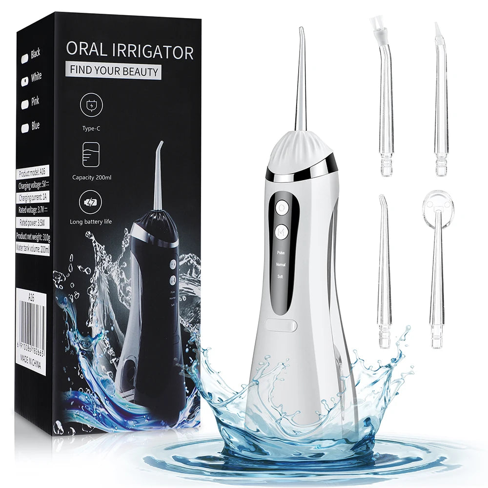Portable Rechargeable Electric Water Flosser for Deep Teeth Cleaning - 1