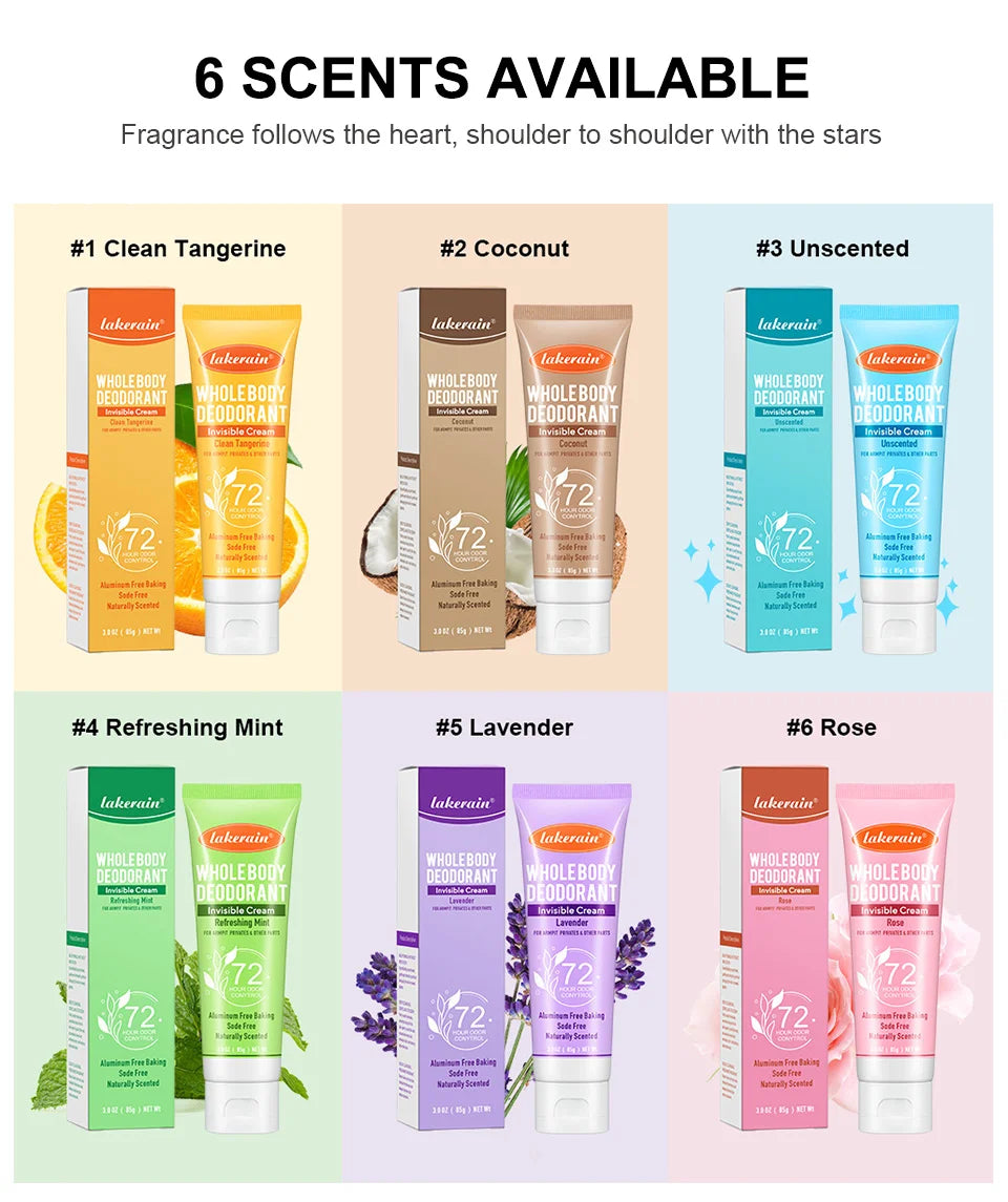 72-Hour Invisible Body Deodorant Cream - 9