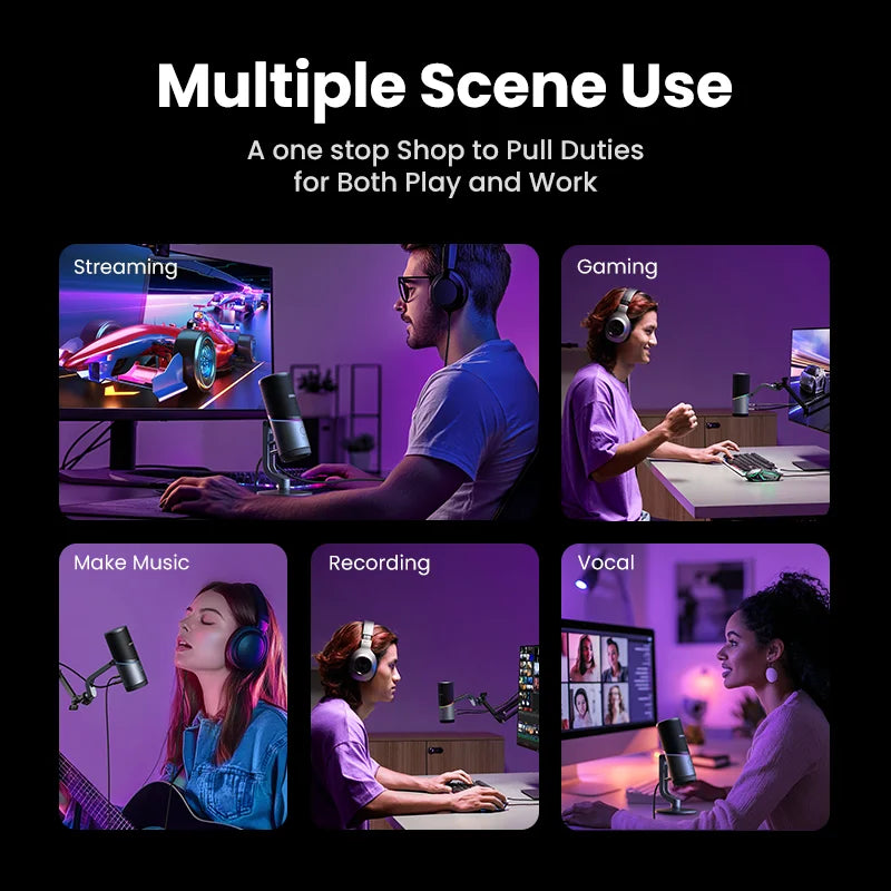 USB Condenser Microphone for Gaming Streaming and Recording