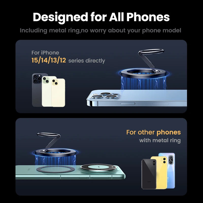 Magnetic Phone Ring Holder and Kickstand for Magsafe Devices - 5