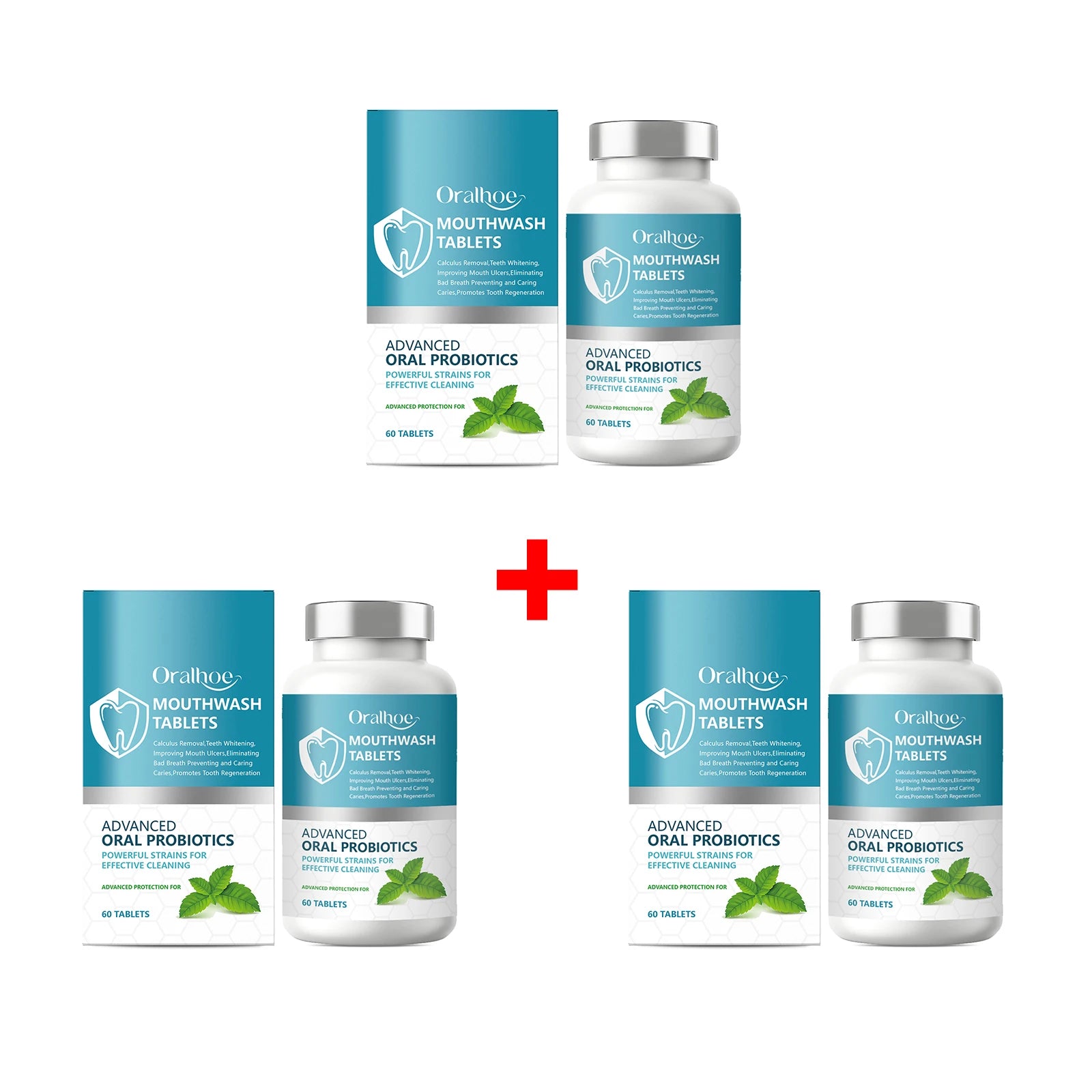 Probiotic Teeth Whitening Mouthwash Tablets for Fresh Breath - 14