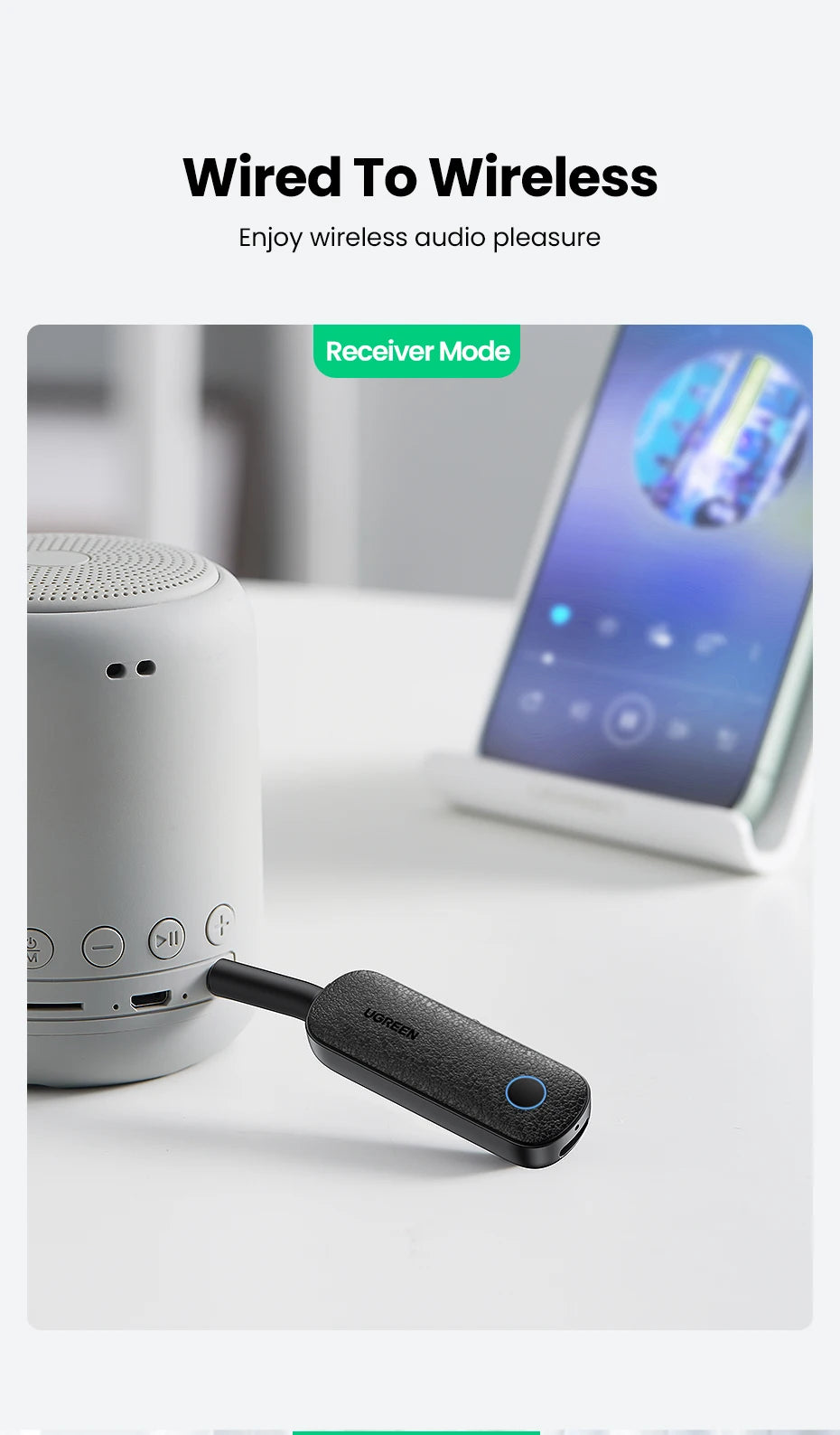 2-in-1 Bluetooth 5.0 Transmitter and Receiver for Car and Home Audio - 10