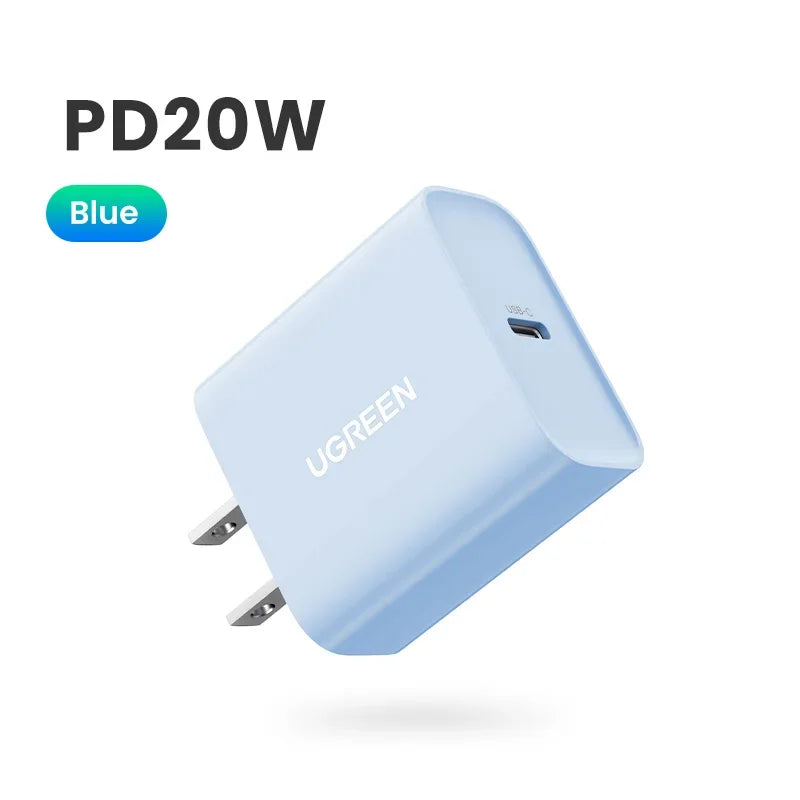 20W GaN USB-C Fast Wall Charger for Smartphones