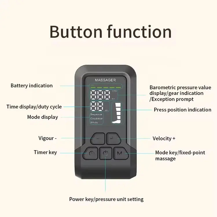 Cordless Full Leg Air Compression Massager for Circulation