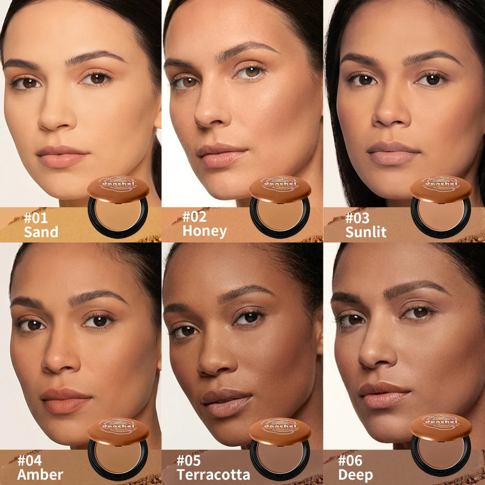 Matte Pressed Bronzing Powder for Contouring and Oil Control