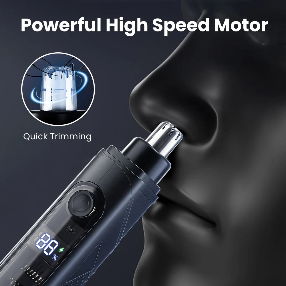 Rechargeable Electric Nose and Ear Hair Trimmer - 2