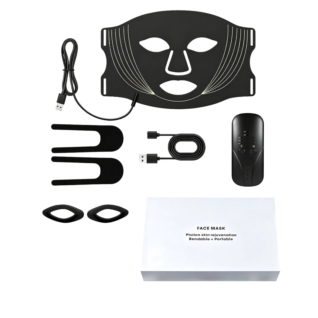 7-Color LED Silicone Facial Light Therapy Mask
